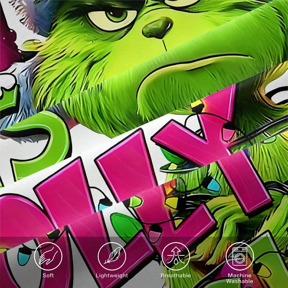 Grinch Is This Jolly Enough Christmas Gift Duvet Cover Set Kids Bedding Set