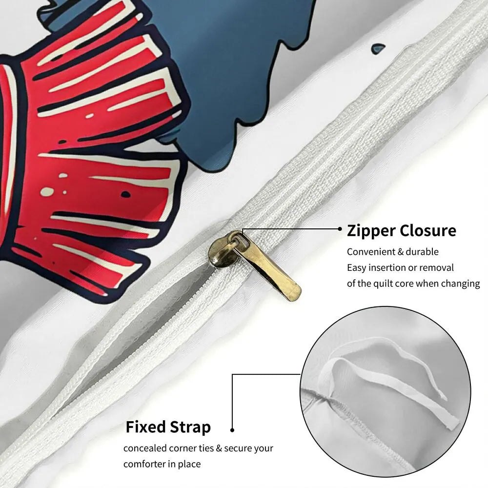 Grinch Jack Skellington Snowman Christmas Kids Bedding Duvet Cover Set