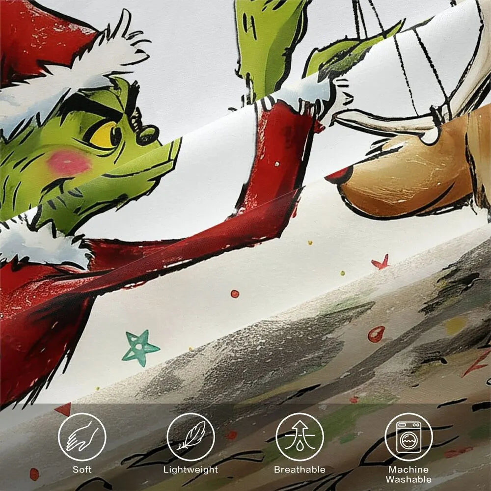 Grinch Max Reindeer Antlers Christmas Gift Duvet Cover Set Kids Bedding Set