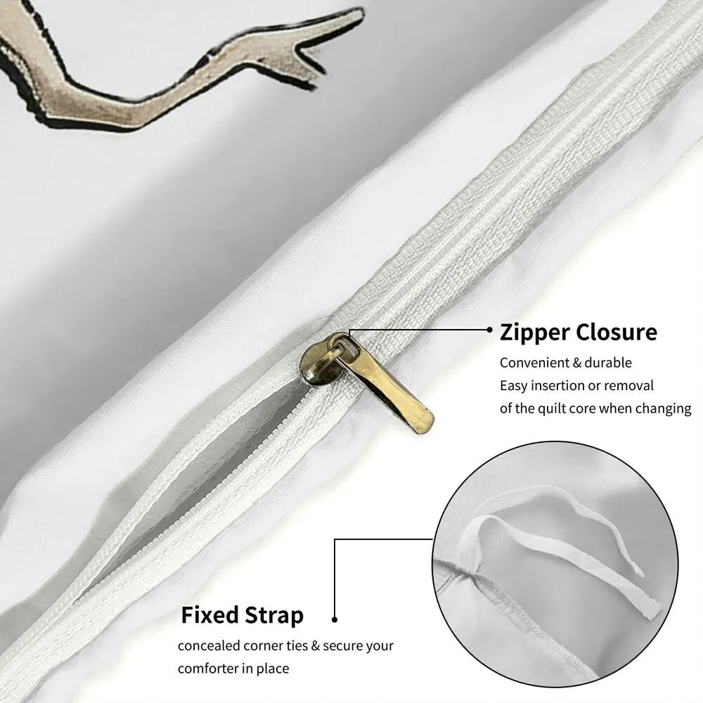 Grinch Max Reindeer Antlers Christmas Gift Duvet Cover Set Kids Bedding Set