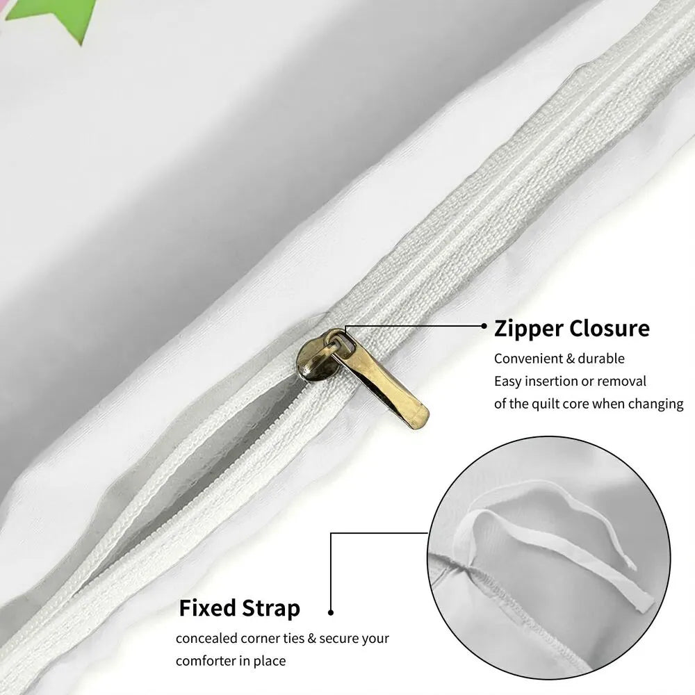 Grinch Merry Christmas Duvet Cover Set with Pillowcases Kids Bedding Set