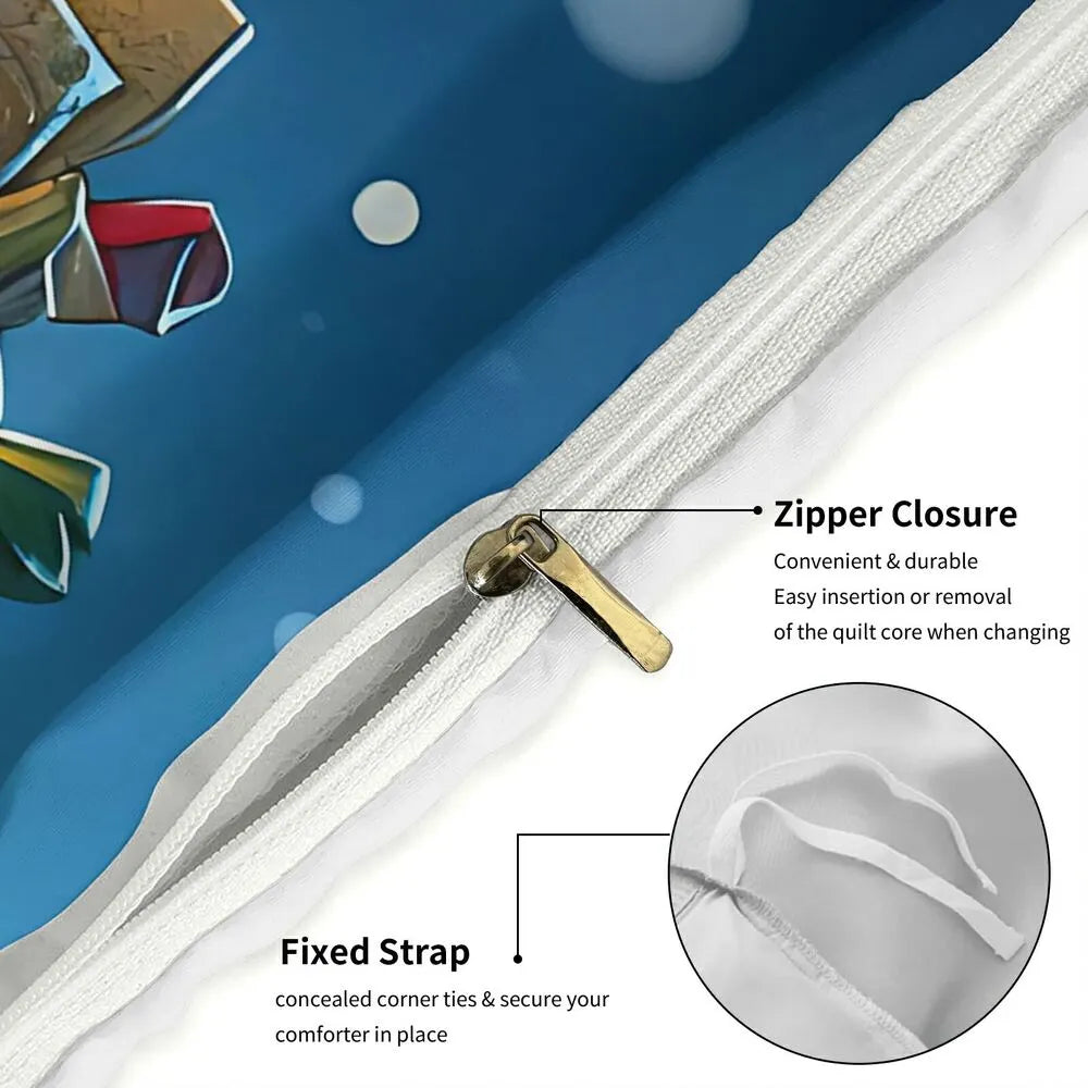 Grinch Merry Christmas Gift Duvet Cover Set Kids Bedding Set