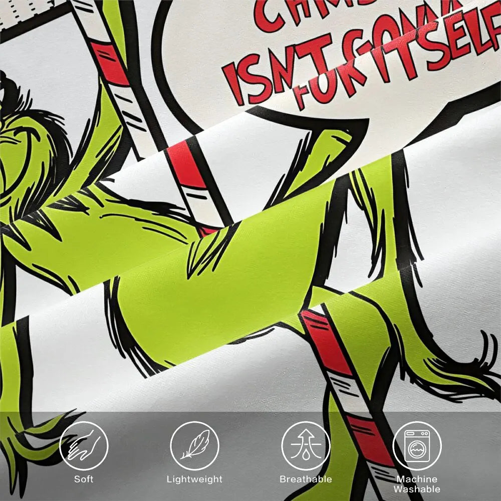 Grinch Only Fans Christmas Gift Duvet Cover Set Kids Bedding Set