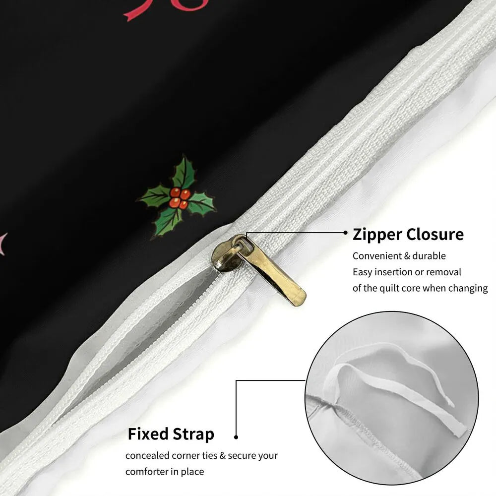 Grinch Stamp Christmas Gift Duvet Cover Set Kids Bedding Set