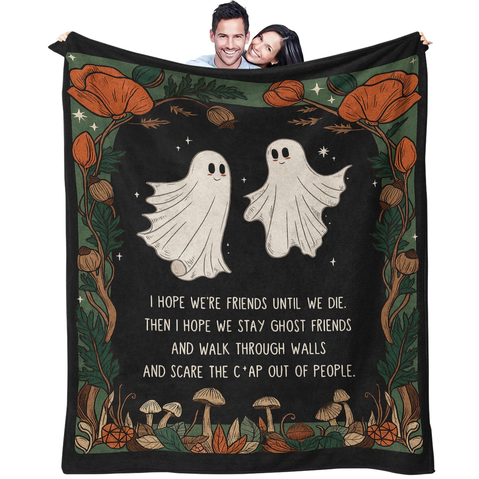 Halloween Ghost Flannel Blanket