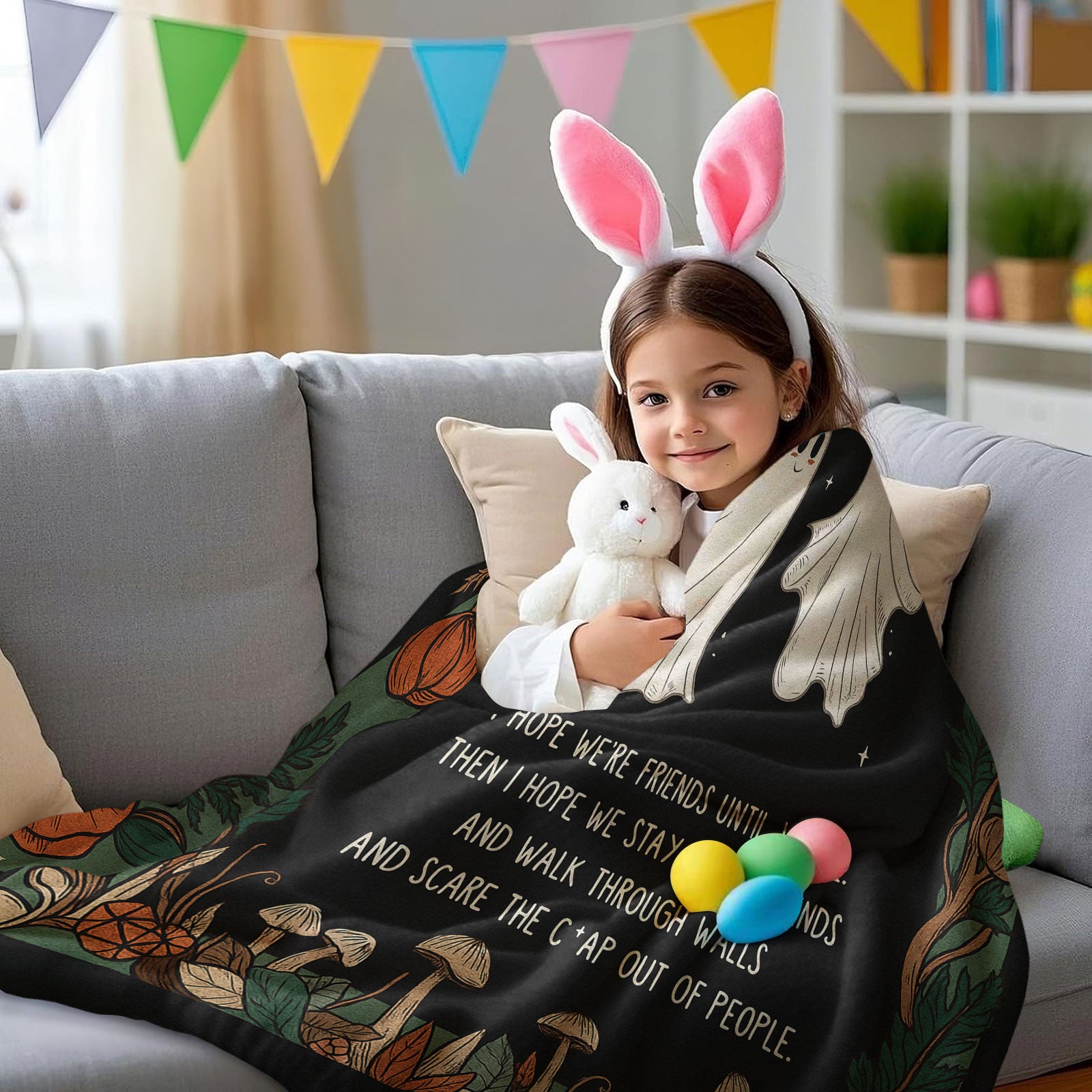 Halloween Ghost Flannel Blanket