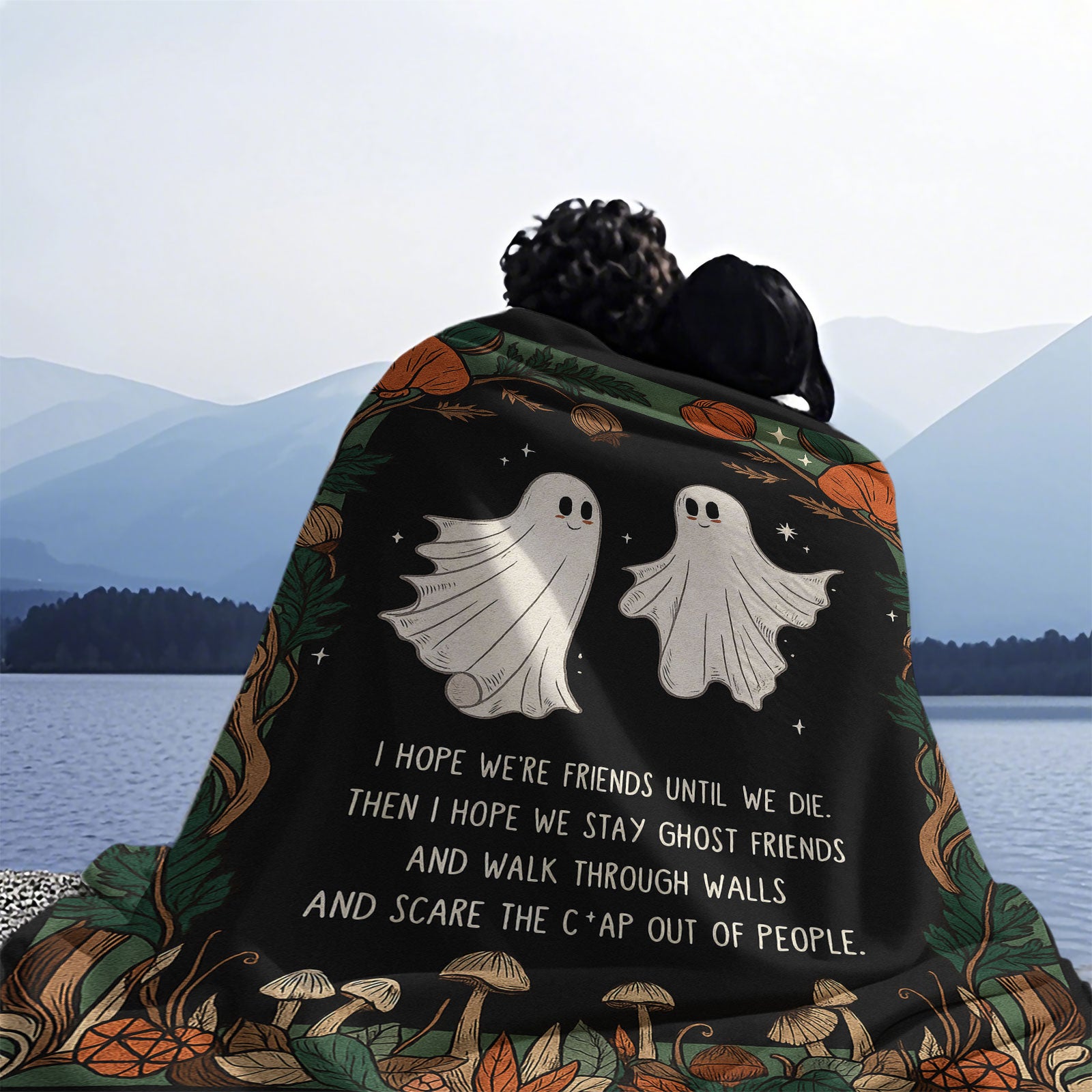 Halloween Ghost Flannel Blanket