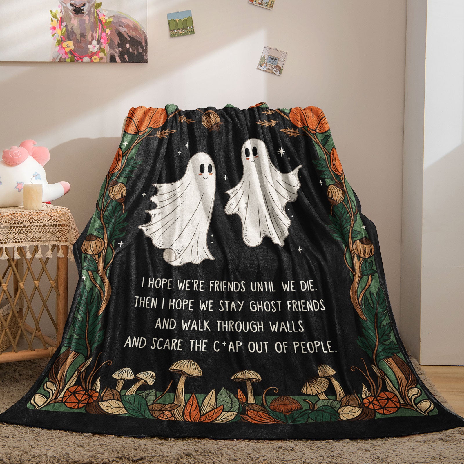 Halloween Ghost Flannel Blanket