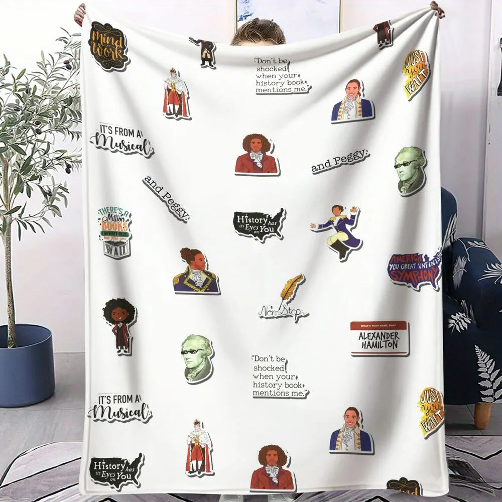 Hamilton Musical Themed Multipurpose Throw Blanket