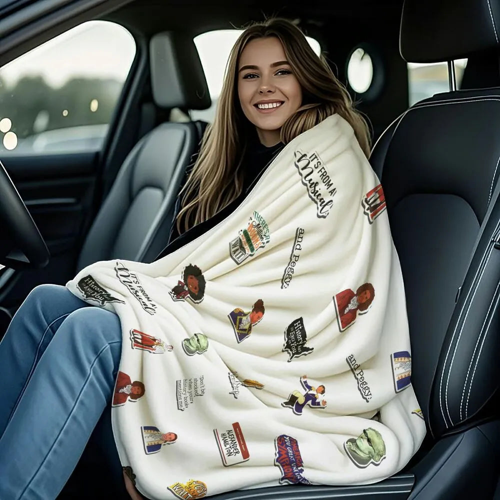 Hamilton Musical Themed Multipurpose Throw Blanket