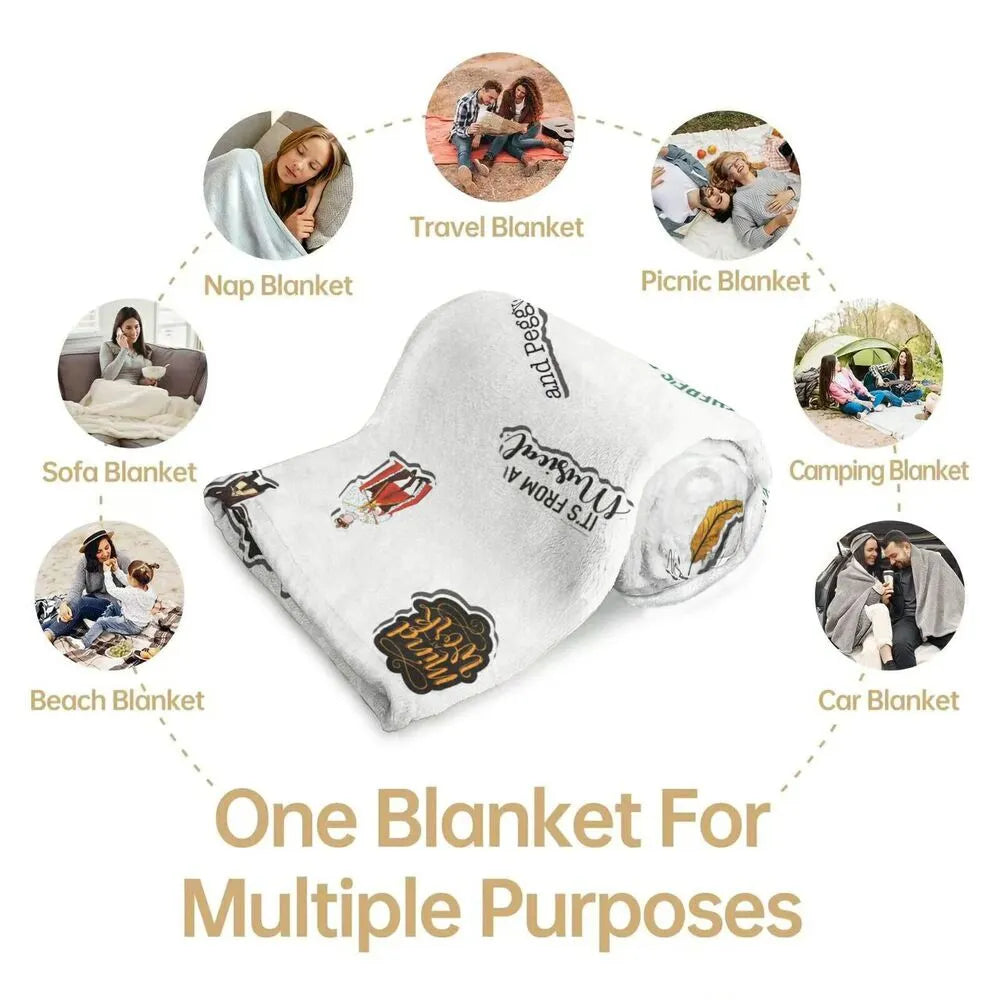 Hamilton Musical Themed Multipurpose Throw Blanket