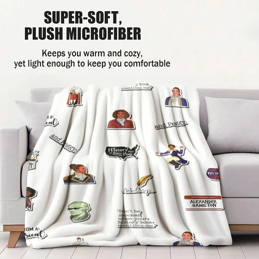 Hamilton Musical Themed Multipurpose Throw Blanket