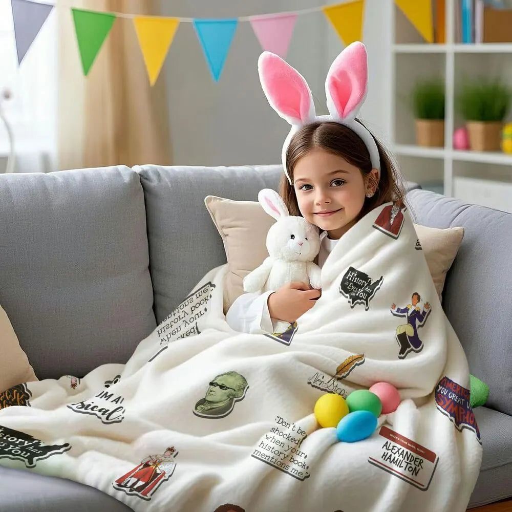 Hamilton Musical Themed Multipurpose Throw Blanket