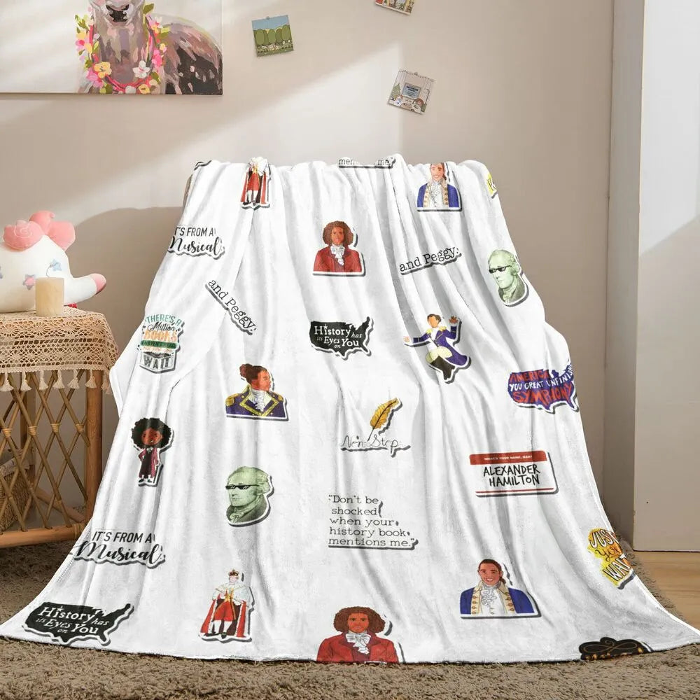Hamilton Musical Themed Multipurpose Throw Blanket