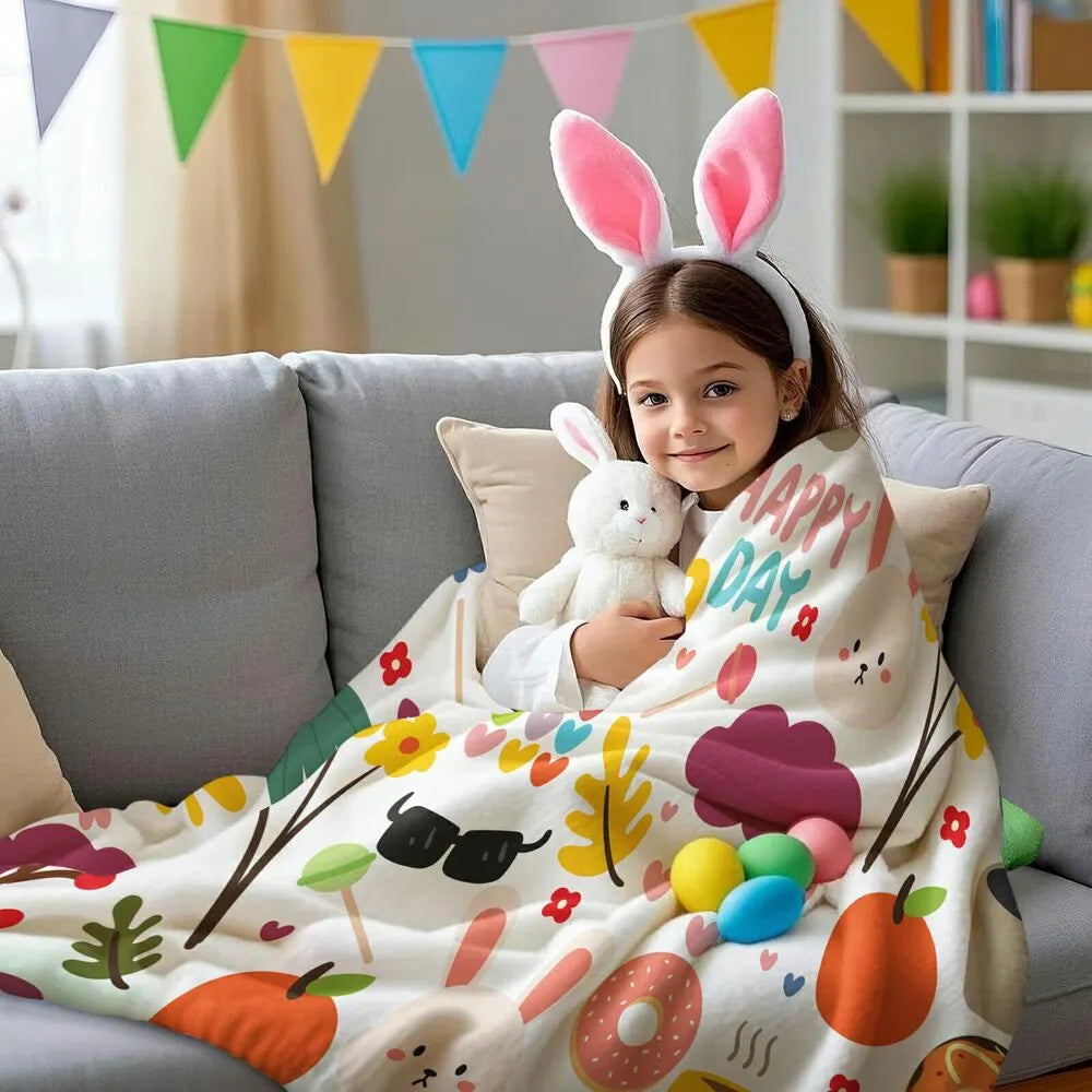 Happy Day Cute Pattern Multipurpose Throw Blanket