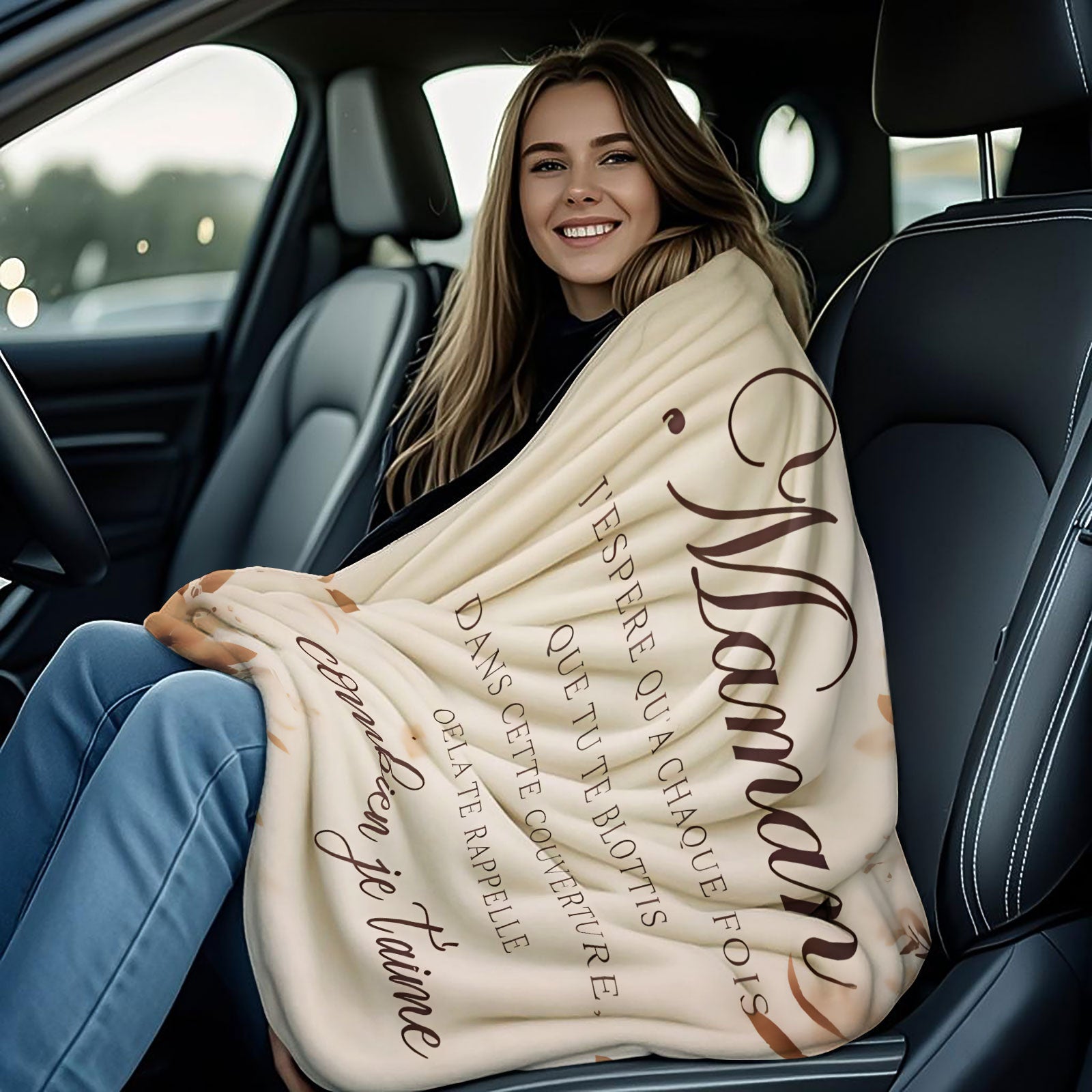 Inspired “Maman” Throw Blanket A Loving Gift for Mom