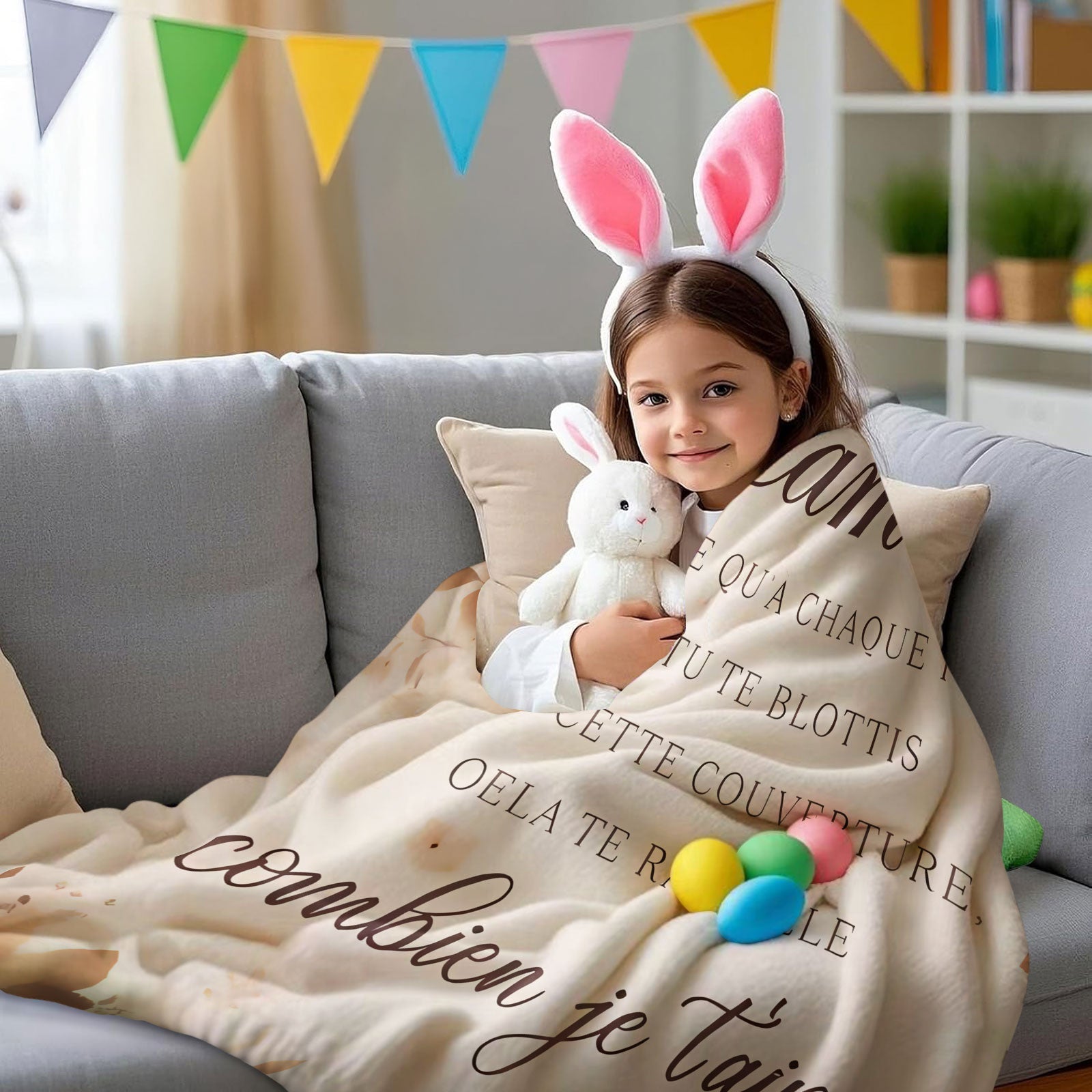 Inspired “Maman” Throw Blanket A Loving Gift for Mom