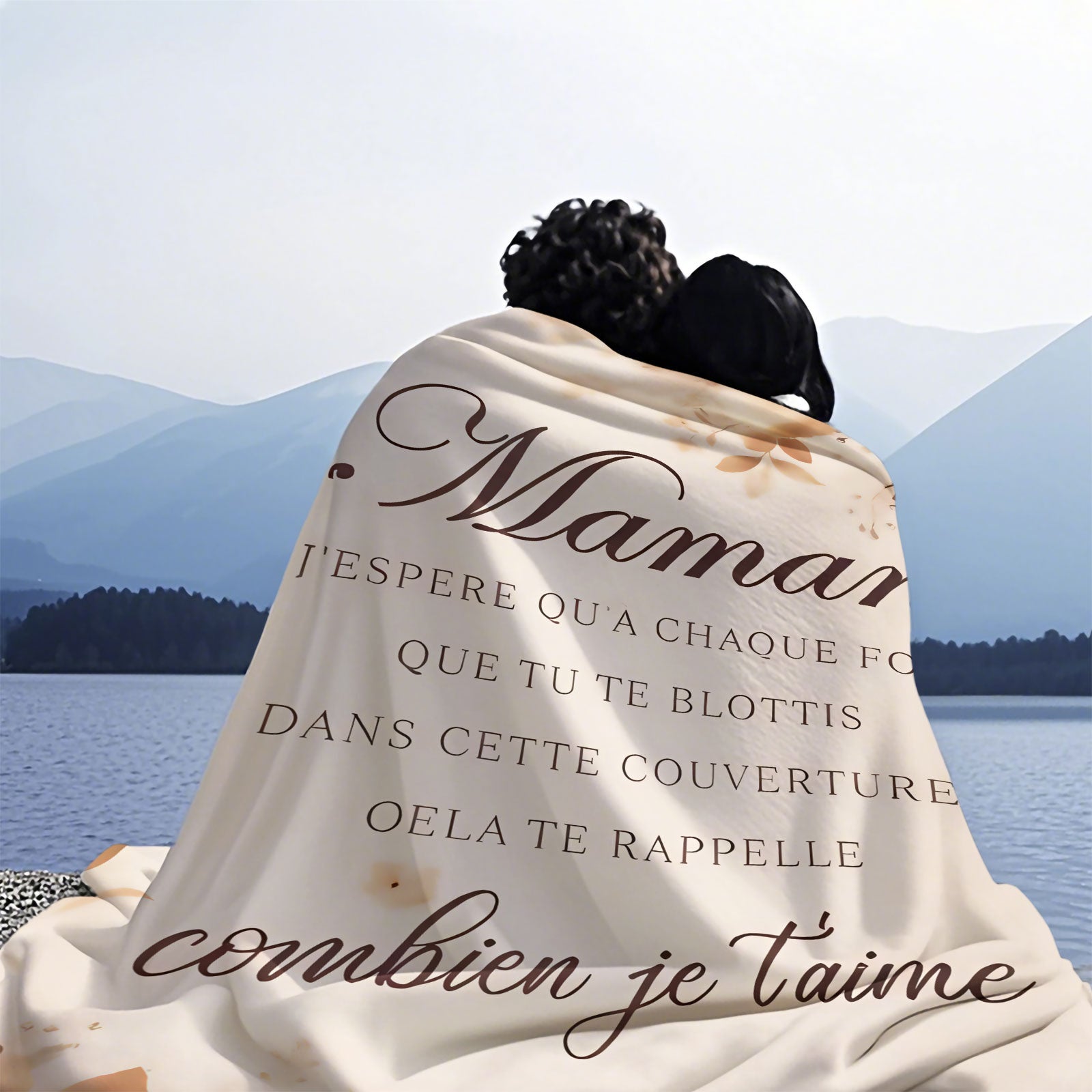 Inspired “Maman” Throw Blanket A Loving Gift for Mom