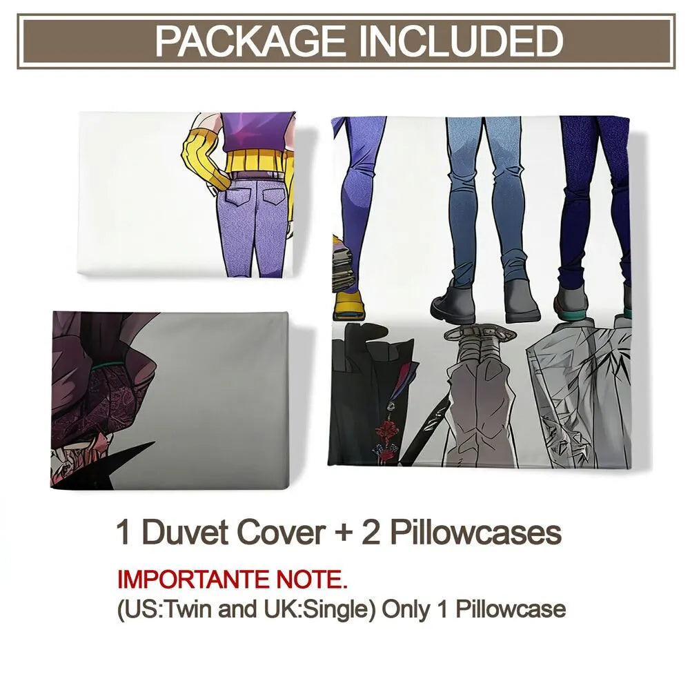 K-POP Demon Hunters Anime Boy Group Reversible Bedding Set