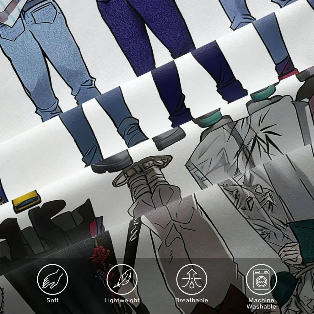 K-POP Demon Hunters Anime Boy Group Reversible Bedding Set