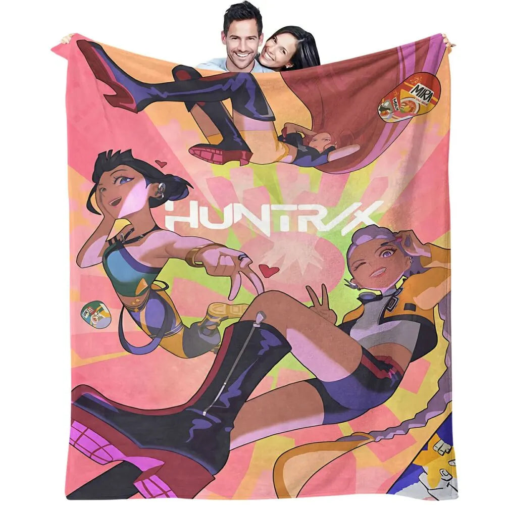 K-POP Demon Hunters Anime Characters Multipurpose Throw Blanket