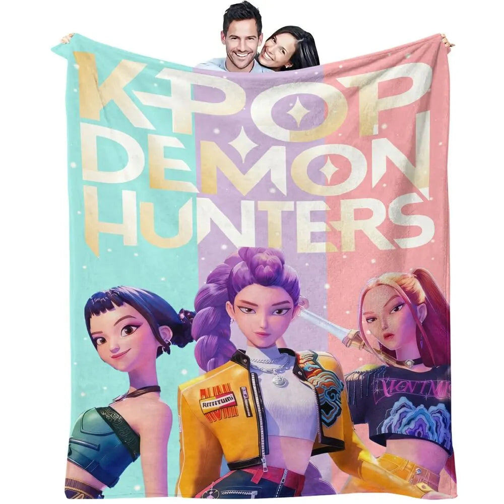 K-POP Demon Hunters Anime Characters Multipurpose Throw Blanket
