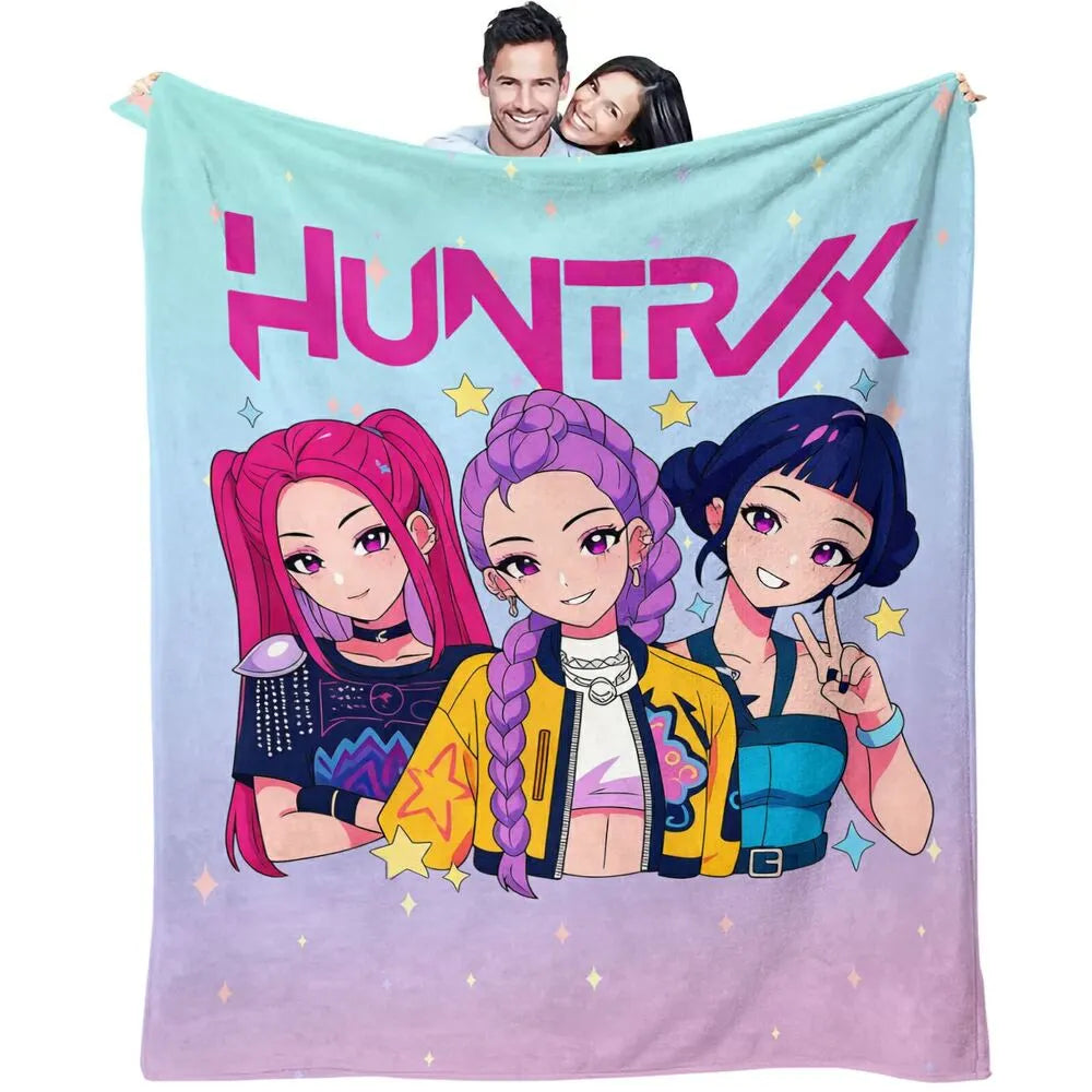 K-POP Demon Hunters Anime Characters Multipurpose Throw Blanket