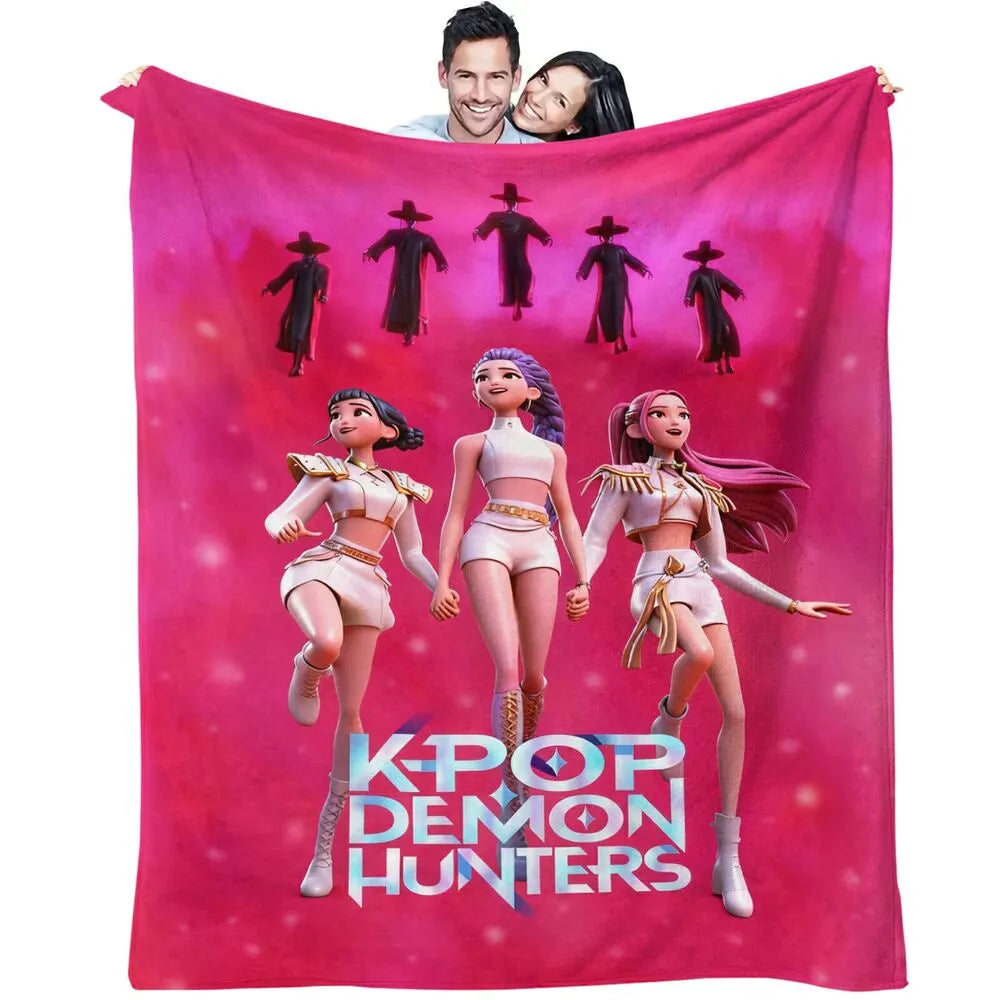 K-POP Demon Hunters Anime Characters Multipurpose Throw Blanket