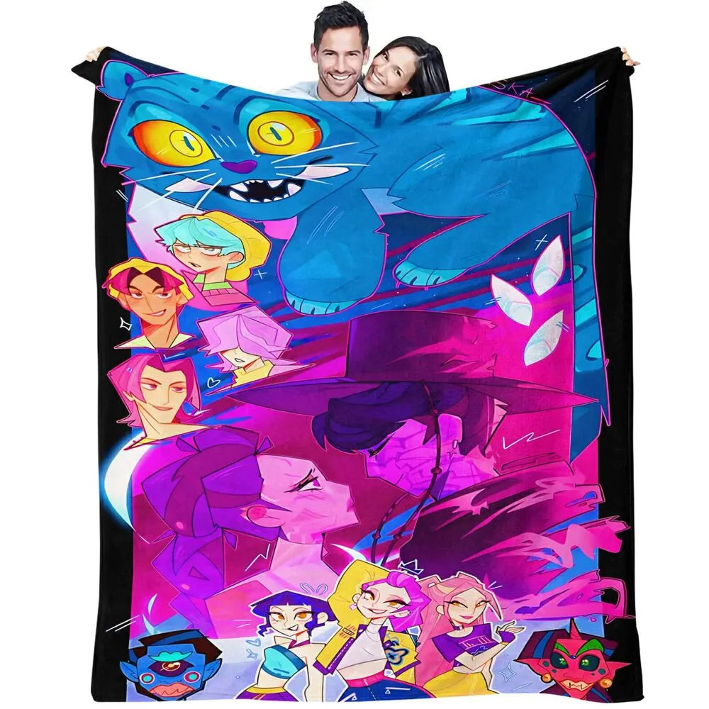 K-POP Demon Hunters Anime Characters Multipurpose Throw Blanket