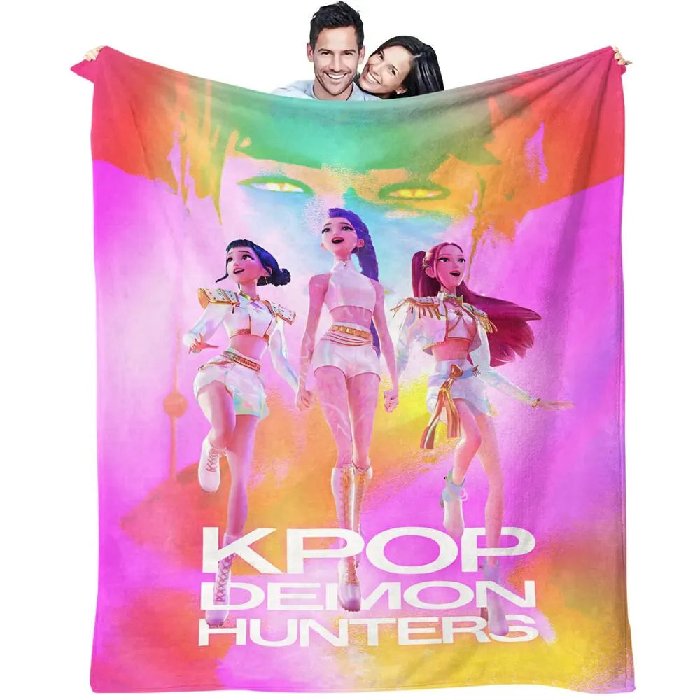 K-POP Demon Hunters Anime Characters Multipurpose Throw Blanket
