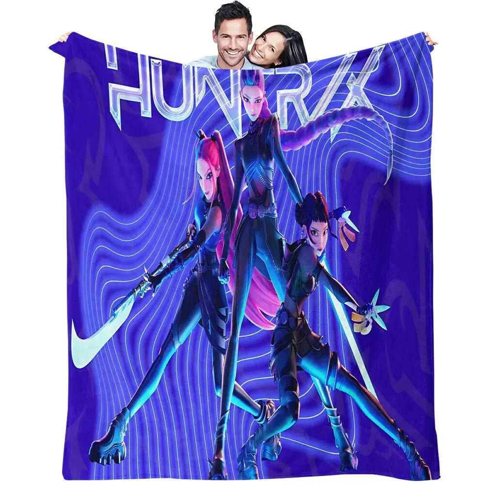 K-POP Demon Hunters Anime Characters Multipurpose Throw Blanket