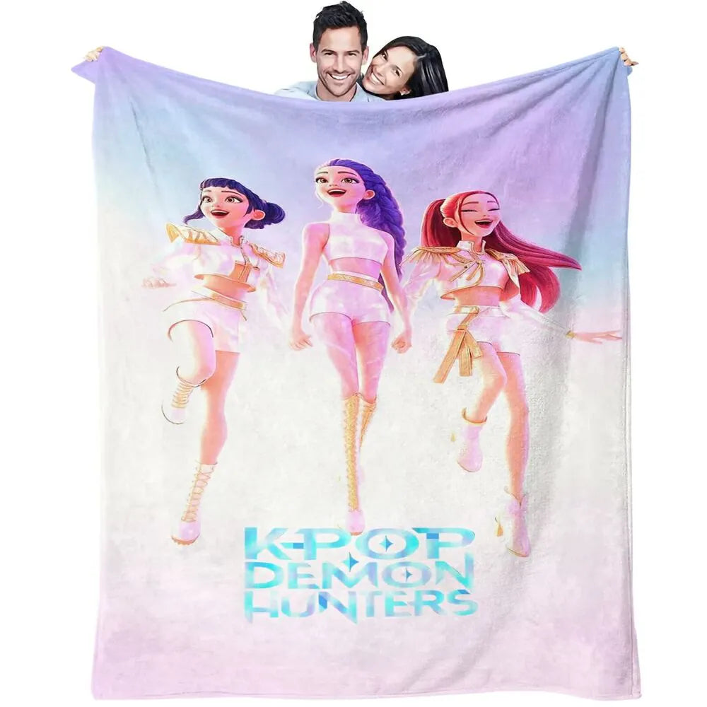 K-POP Demon Hunters Anime Characters Multipurpose Throw Blanket