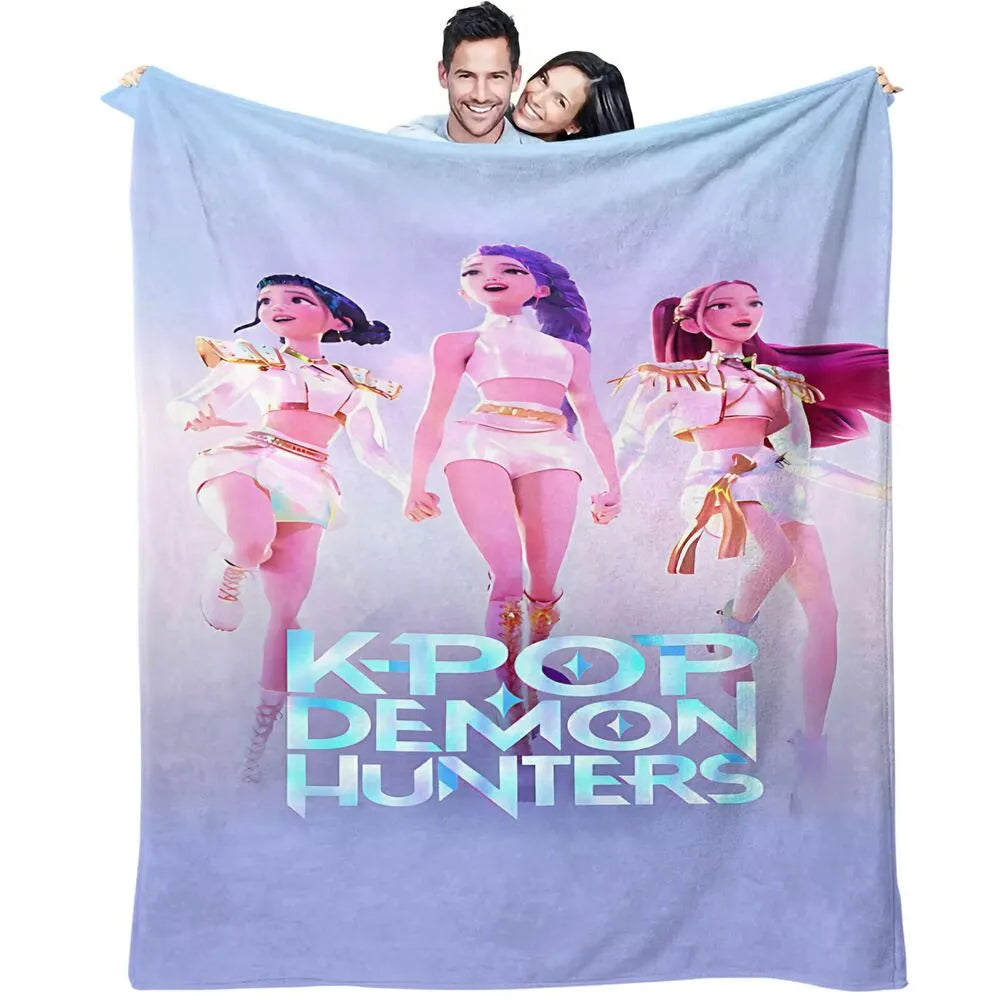 K-POP Demon Hunters Anime Characters Multipurpose Throw Blanket
