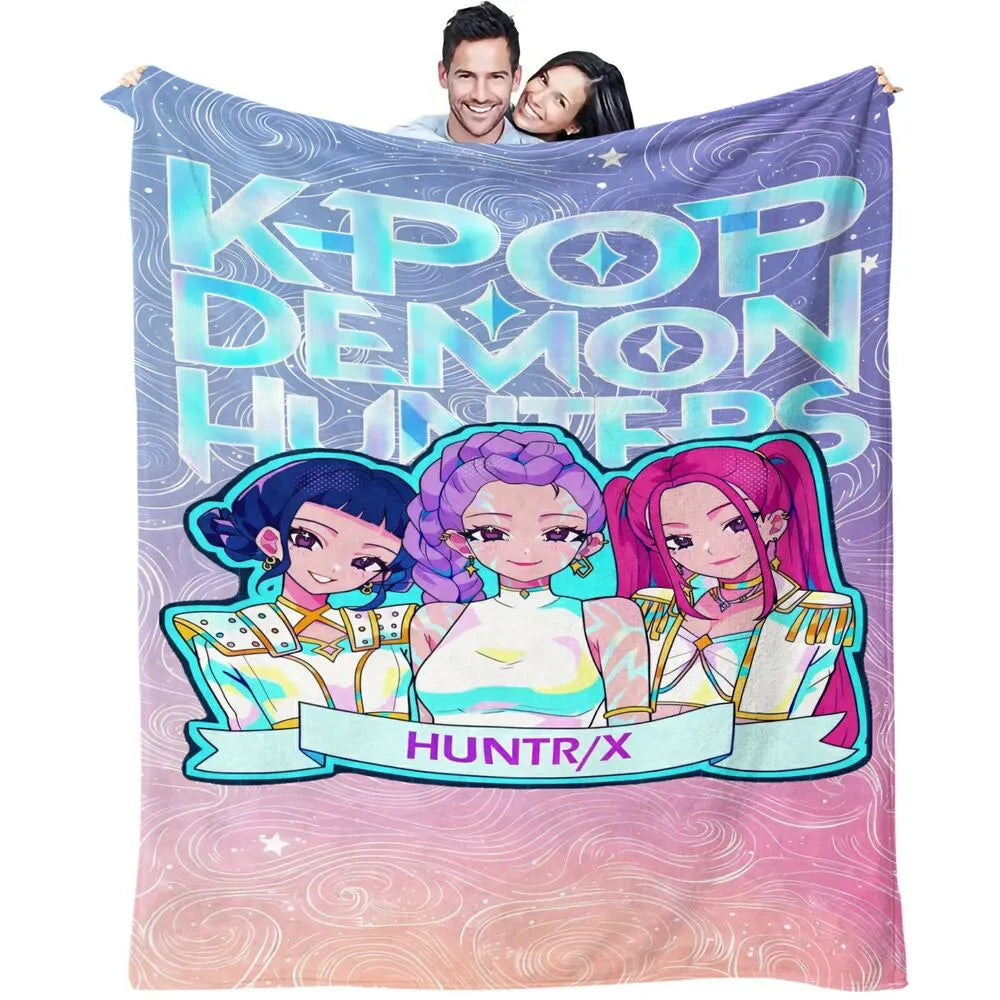 K-POP Demon Hunters Anime Characters Multipurpose Throw Blanket