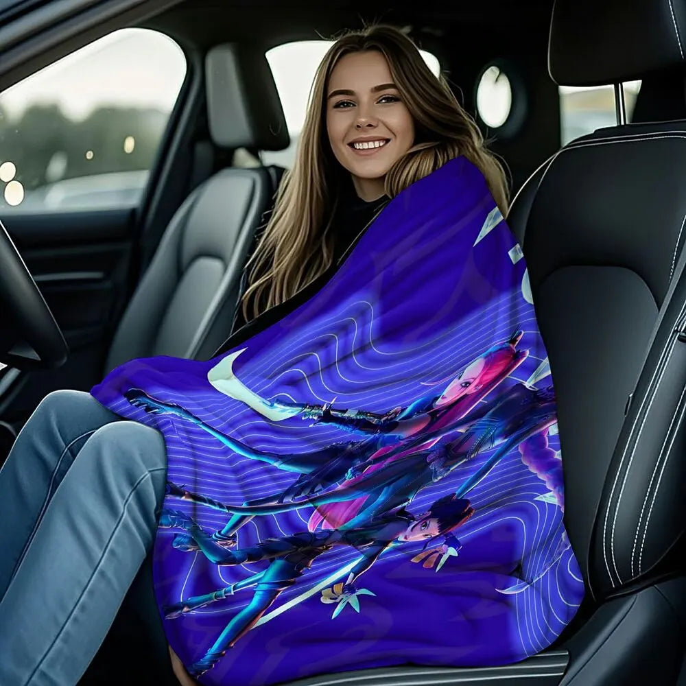 K-POP Demon Hunters Anime Characters Multipurpose Throw Blanket