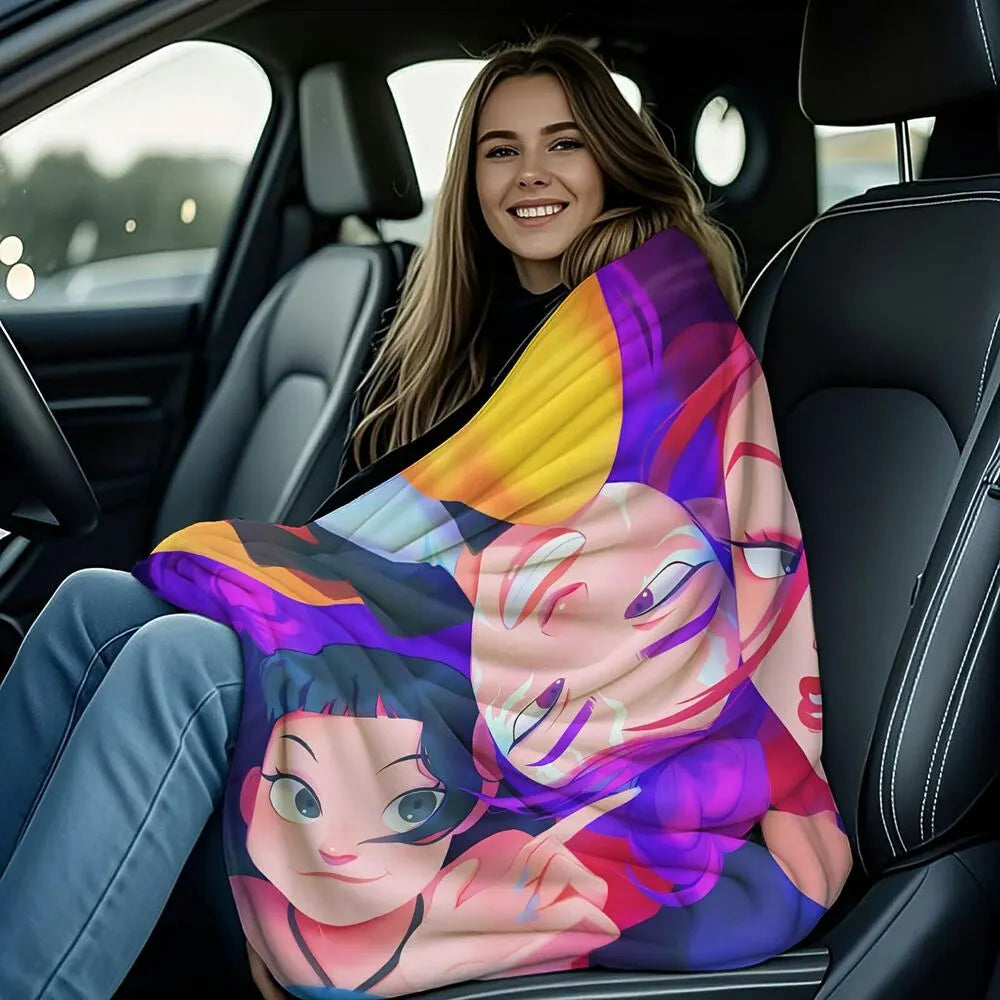 K-POP Demon Hunters Anime Characters Multipurpose Throw Blanket