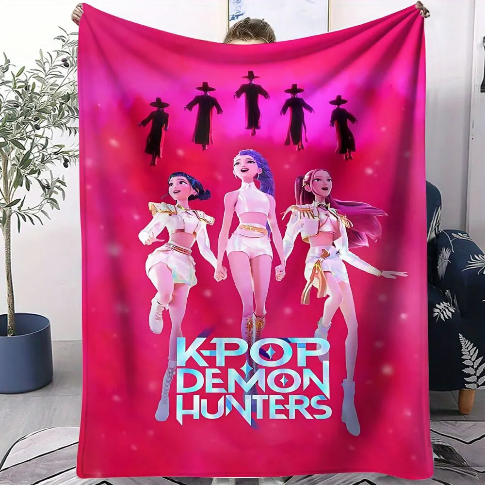 K-POP Demon Hunters Anime Characters Multipurpose Throw Blanket