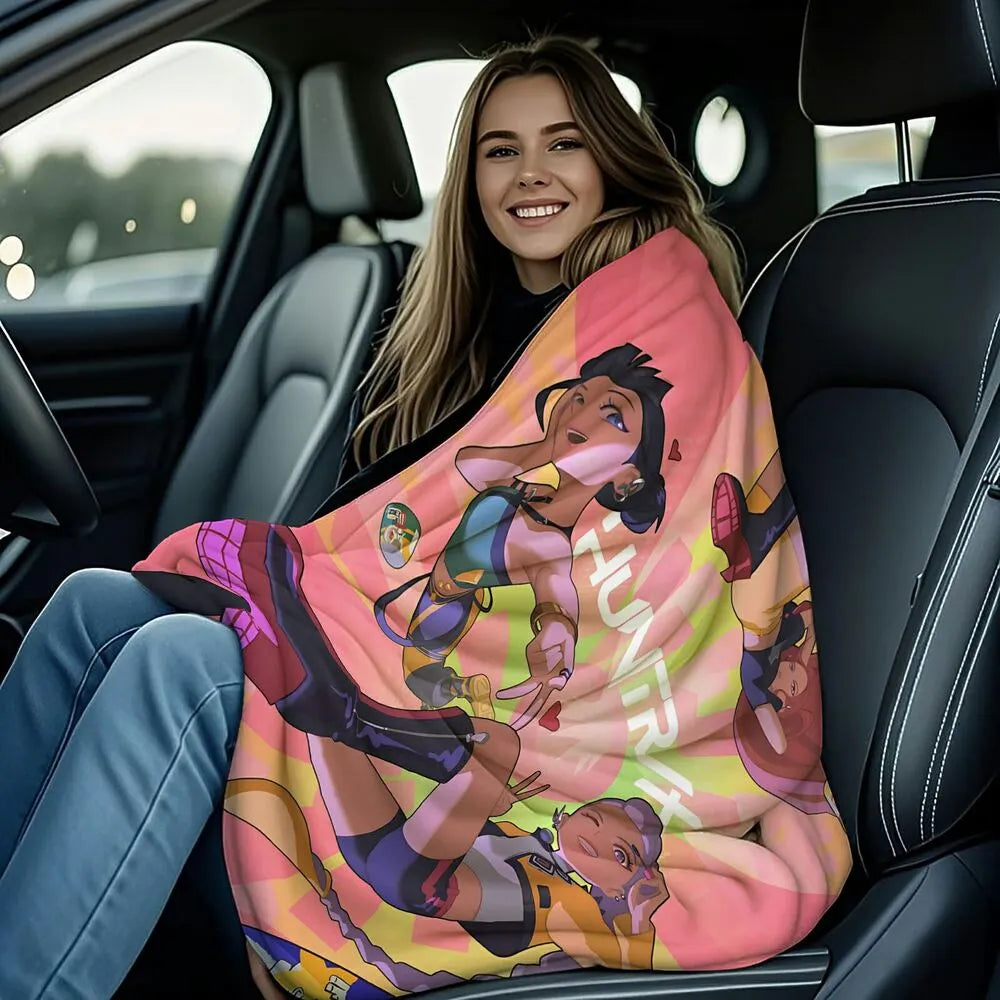 K-POP Demon Hunters Anime Characters Multipurpose Throw Blanket