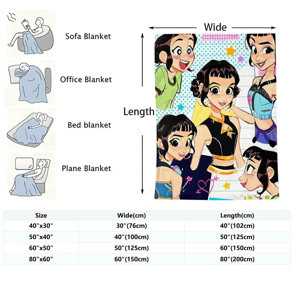 K-POP Demon Hunters Anime Characters Multipurpose Throw Blanket