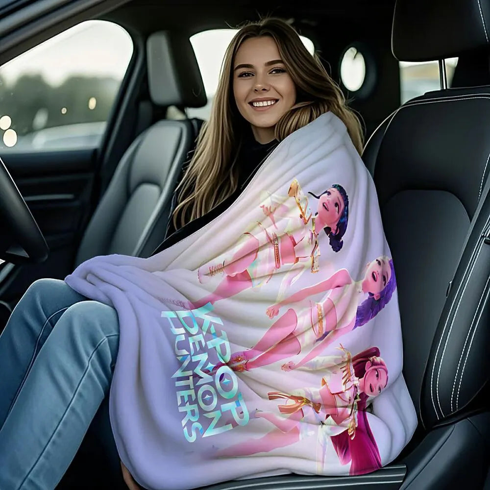 K-POP Demon Hunters Anime Characters Multipurpose Throw Blanket