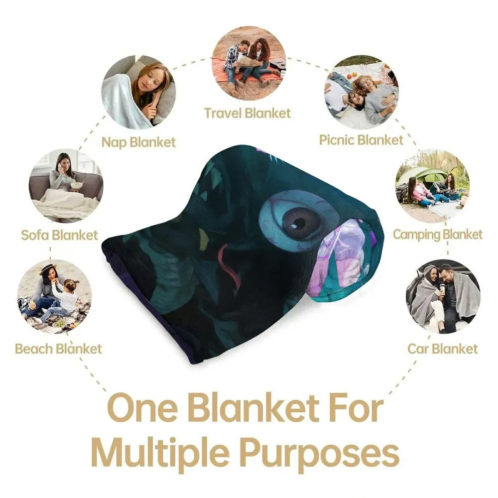 K-POP Demon Hunters Anime Characters Multipurpose Throw Blanket