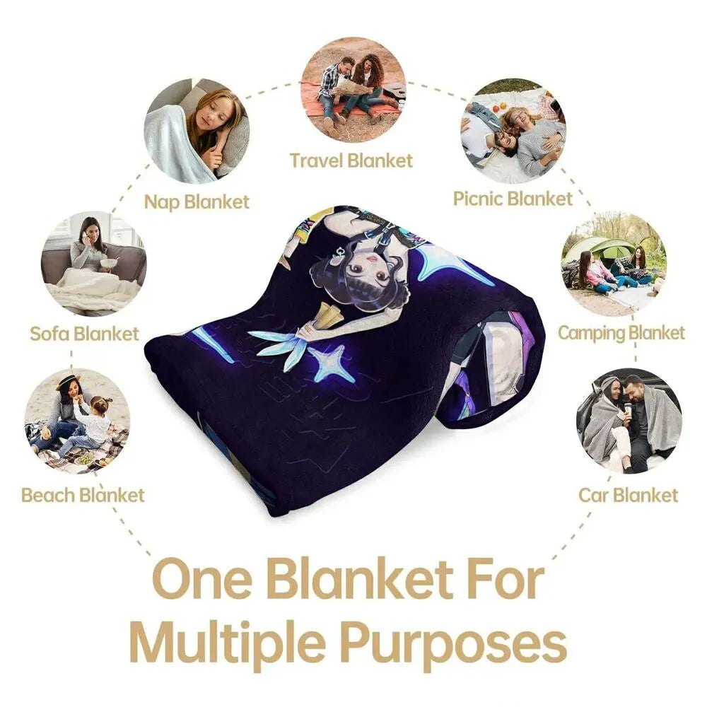 K-POP Demon Hunters Anime Characters Multipurpose Throw Blanket