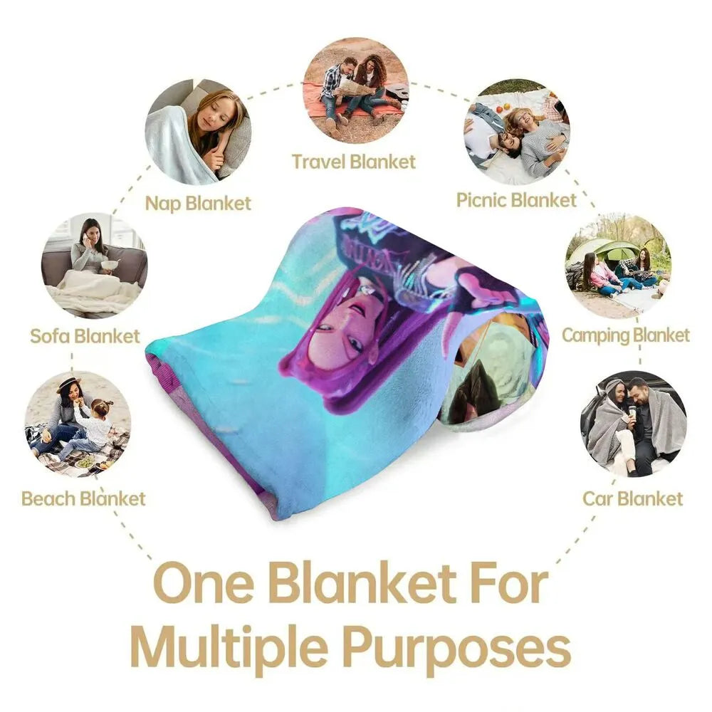 K-POP Demon Hunters Anime Characters Multipurpose Throw Blanket