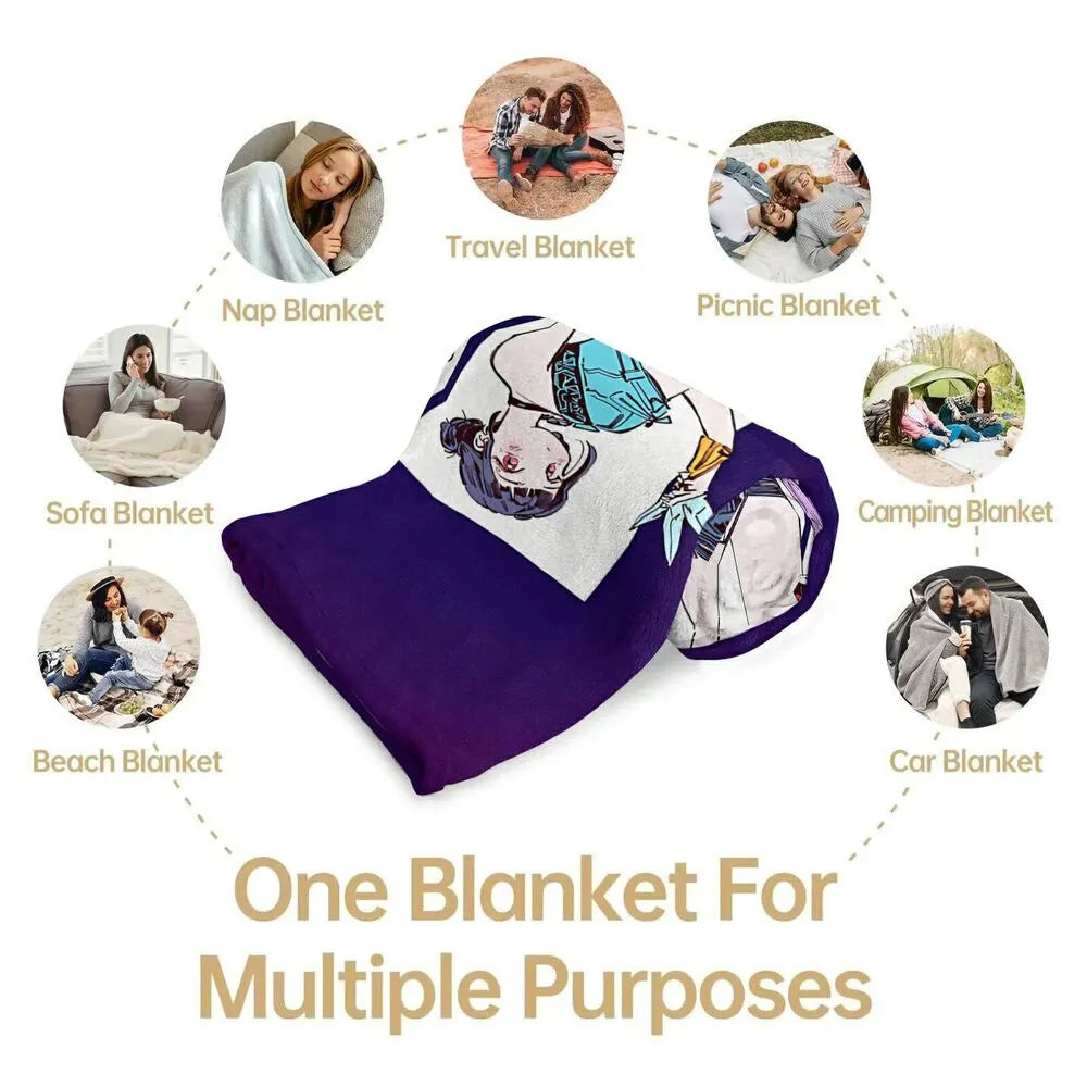 K-POP Demon Hunters Anime Characters Multipurpose Throw Blanket