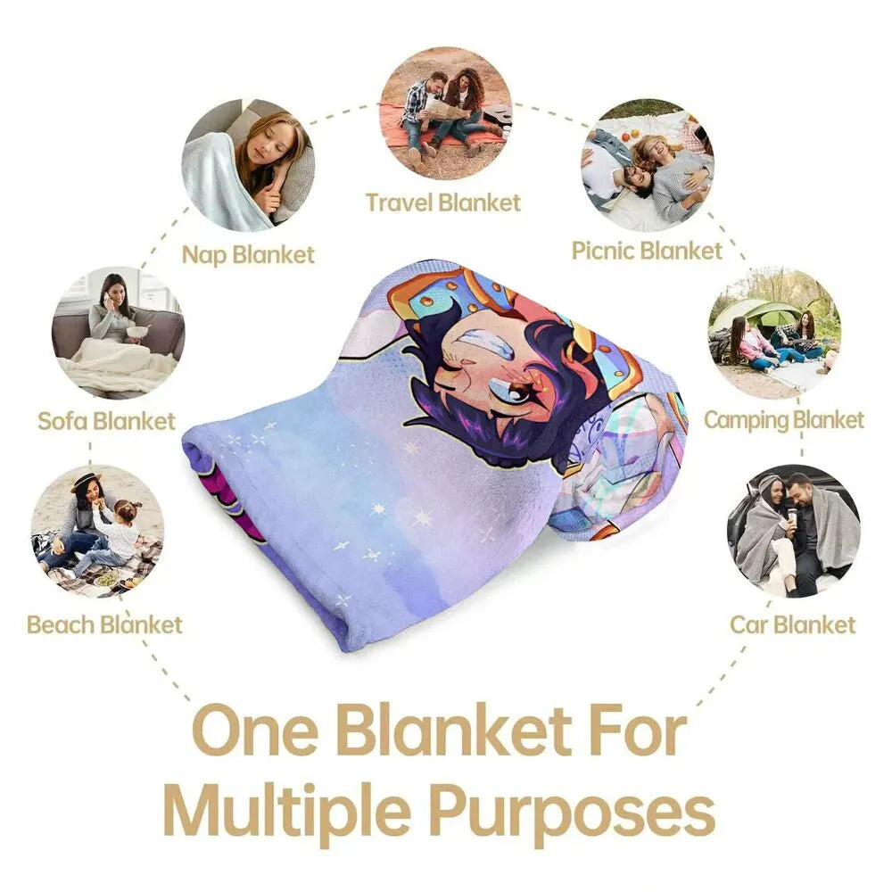 K-POP Demon Hunters Anime Characters Multipurpose Throw Blanket