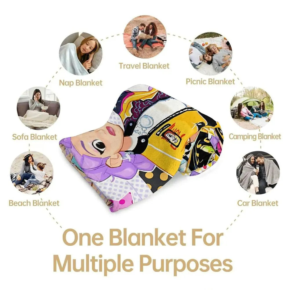 K-POP Demon Hunters Anime Characters Multipurpose Throw Blanket