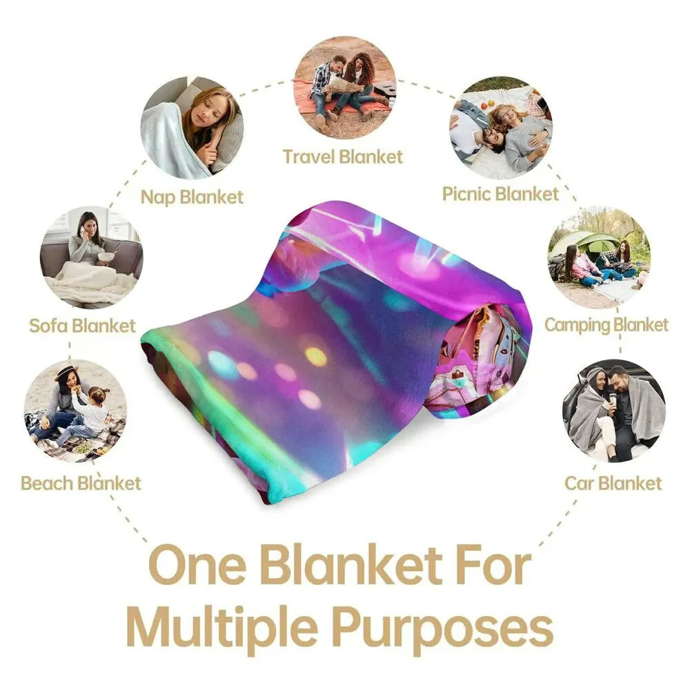 K-POP Demon Hunters Anime Characters Multipurpose Throw Blanket