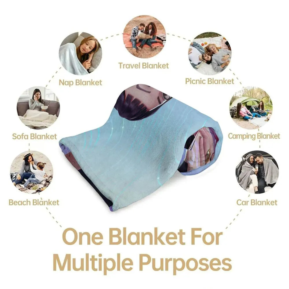 K-POP Demon Hunters Anime Characters Multipurpose Throw Blanket