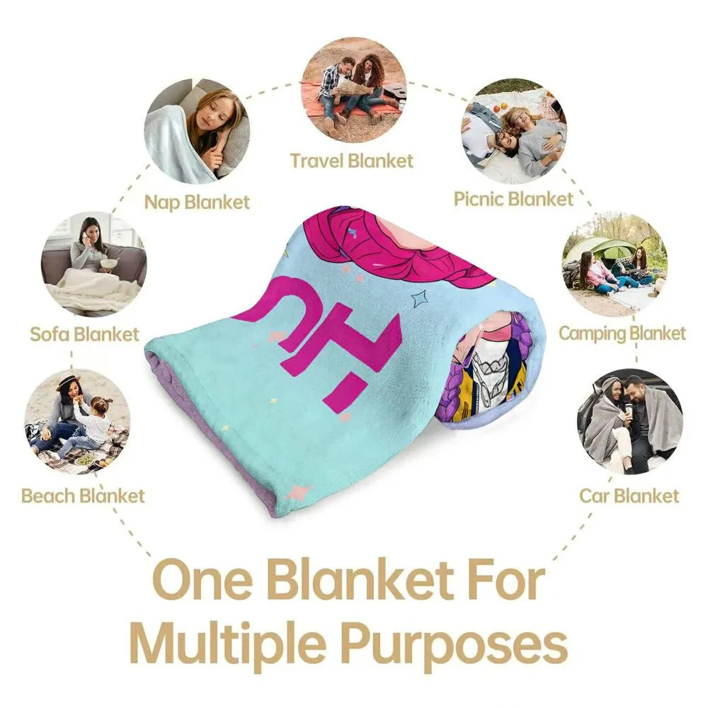 K-POP Demon Hunters Anime Characters Multipurpose Throw Blanket