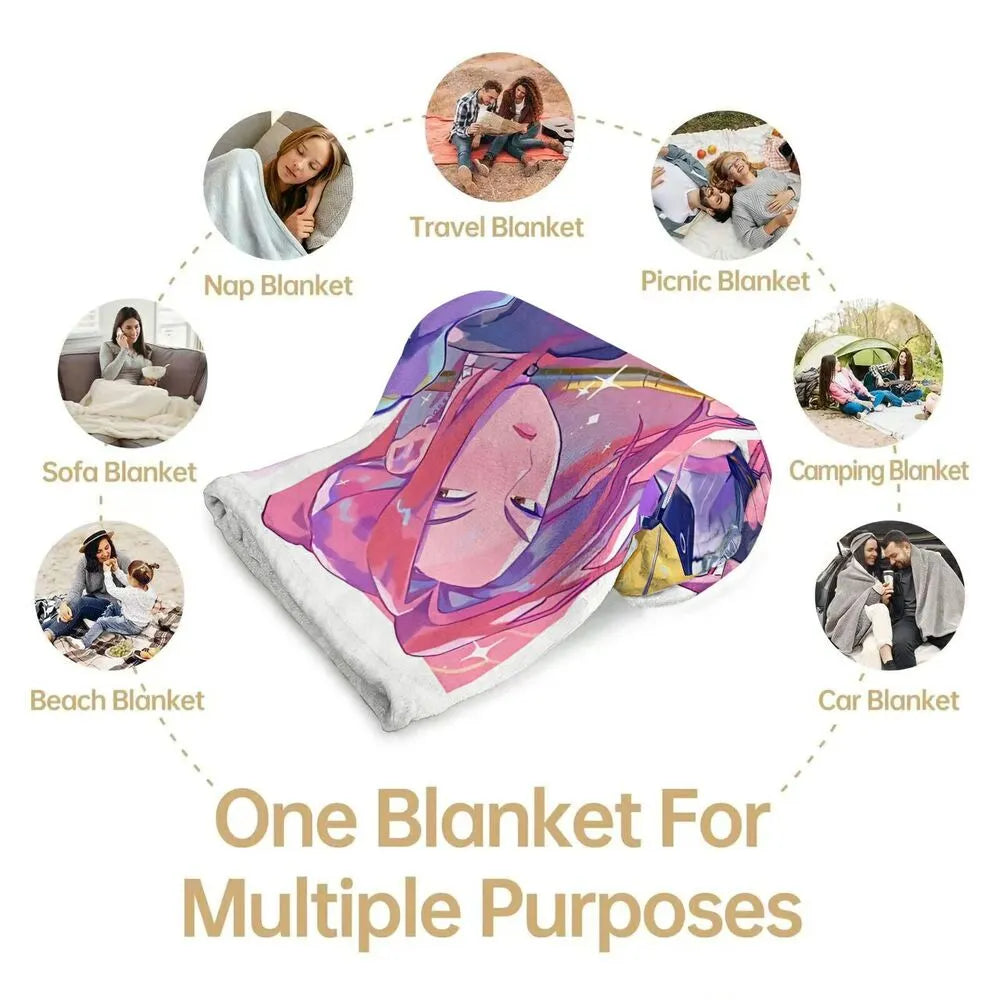 K-POP Demon Hunters Anime Characters Multipurpose Throw Blanket